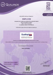 Simplcom certification Qualiopi
